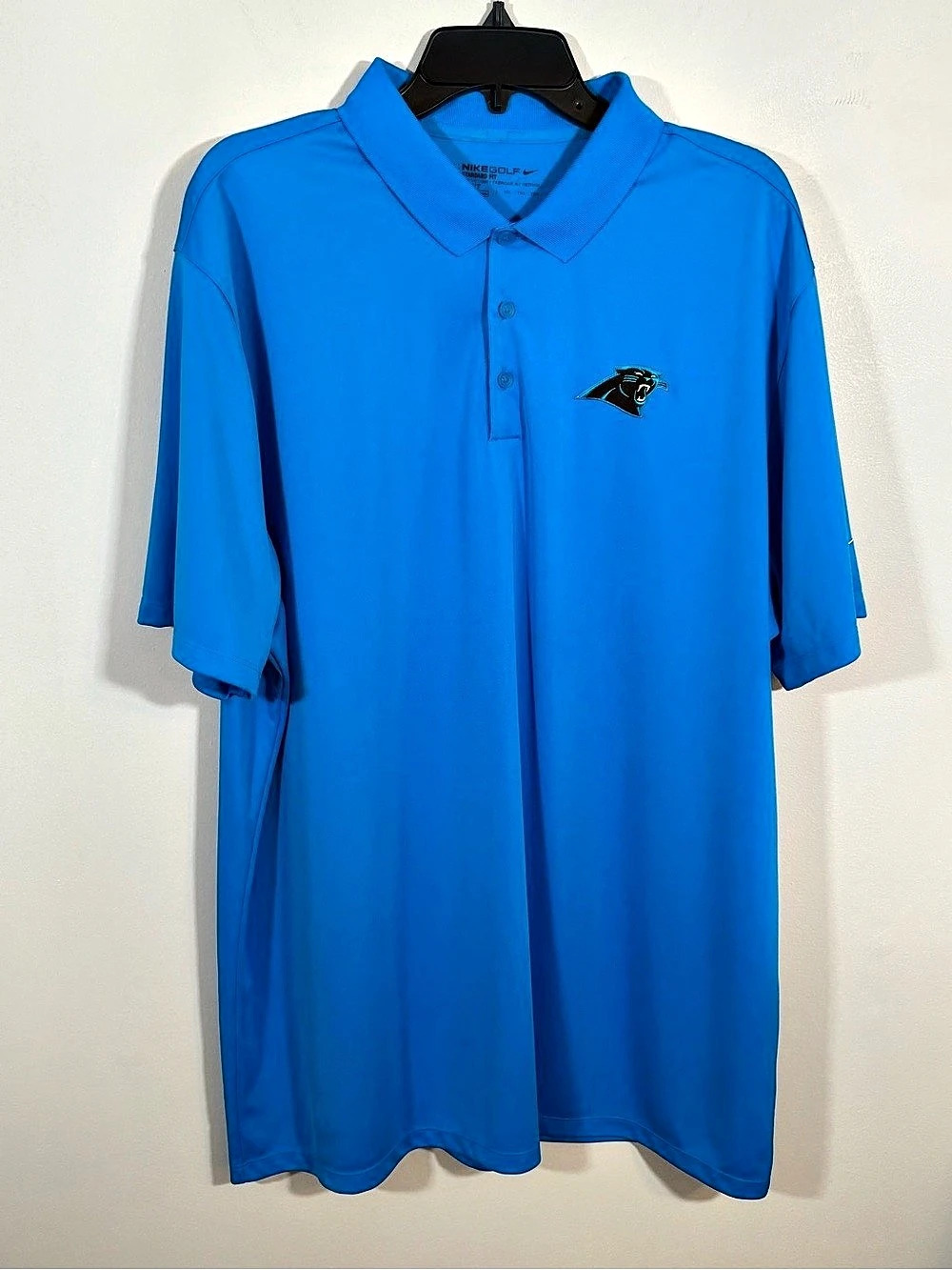 Nike Golf Carolina Panthers Dri-Fit Polo Blue & Black XXL